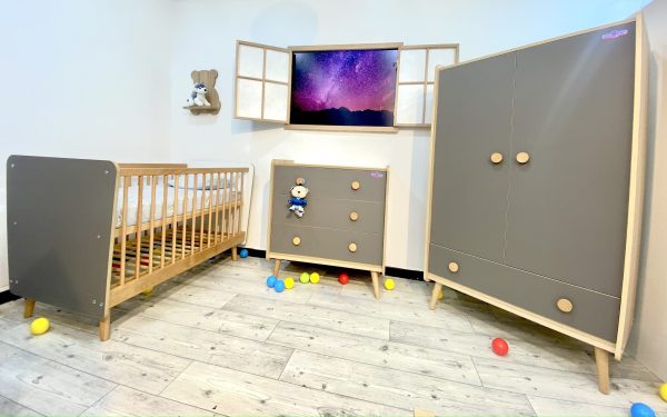Chambre complète GRISE en bois