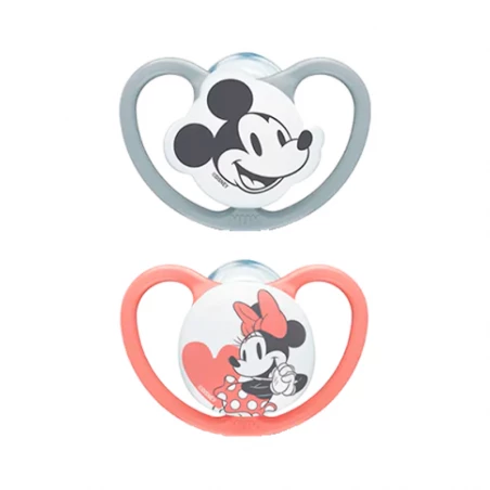 NUK Space Disney Mickey & Minnie 0-6M Sucette en silicone 1Piece