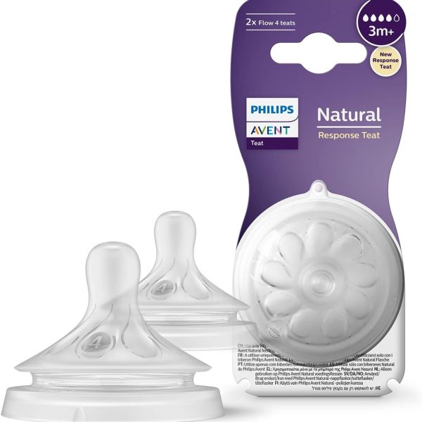 AVENT NATURAL RESPONSE TÉTINE - DÉBIT 3M+ - PACK DE 2